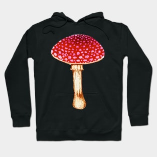 Watercolor Amanita Mushroom by Skye Rain Art Hoodie